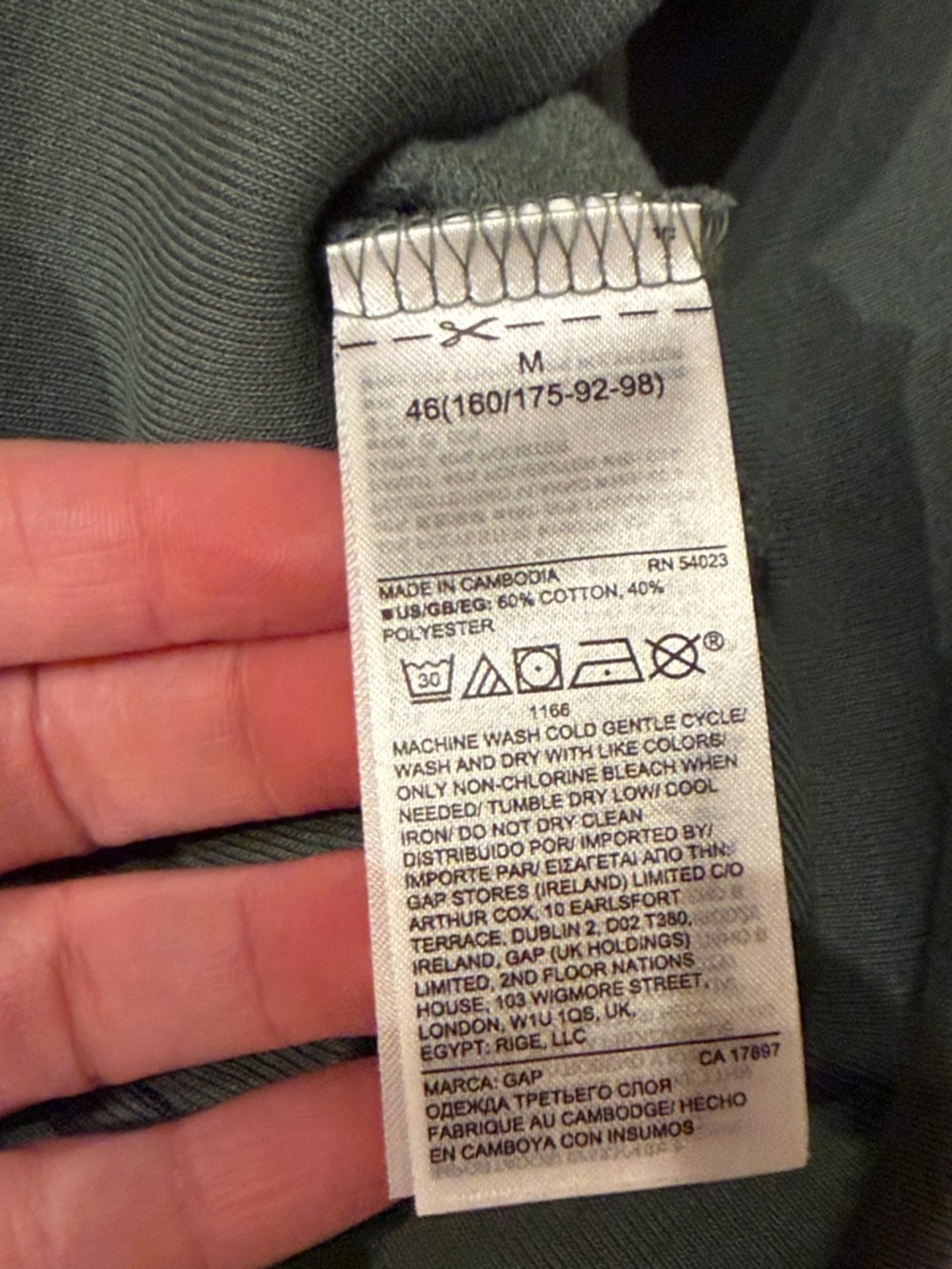 GAP Olive Green Zip-Up Hoodie - Picture 4 of 6